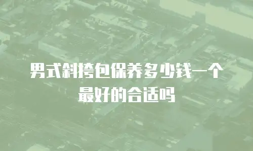 男式斜挎包保养多少钱一个最好的合适吗