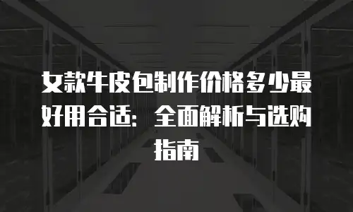 女款牛皮包制作价格多少最好用合适：全面解析与选购指南
