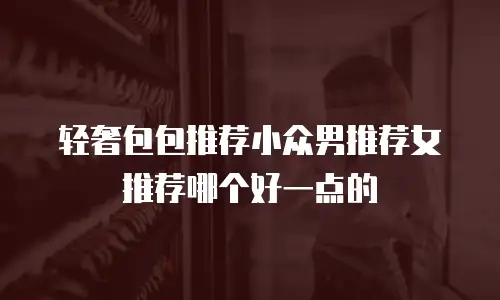 轻奢包包推荐小众男推荐女推荐哪个好一点的