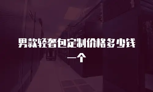 男款轻奢包定制价格多少钱一个