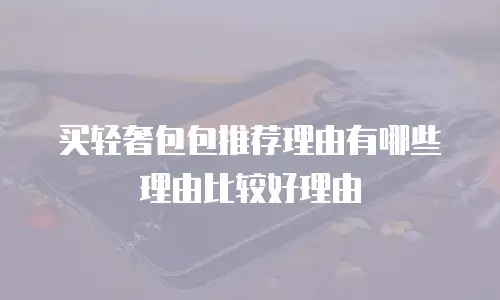买轻奢包包推荐理由有哪些理由比较好理由