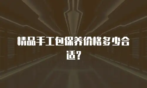 精品手工包保养价格多少合适？
