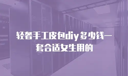 轻奢手工皮包diy多少钱一套合适女生用的