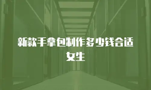 新款手拿包制作多少钱合适女生
