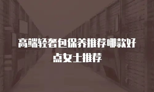 高端轻奢包保养推荐哪款好点女士推荐