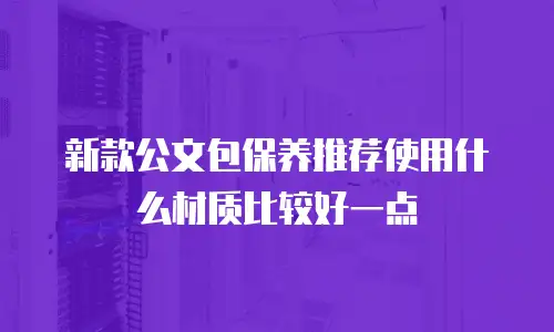 新款公文包保养推荐使用什么材质比较好一点