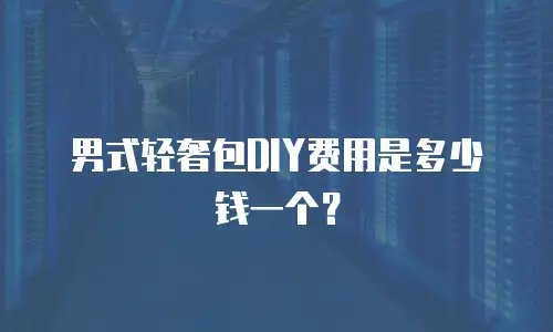 男式轻奢包DIY费用是多少钱一个？