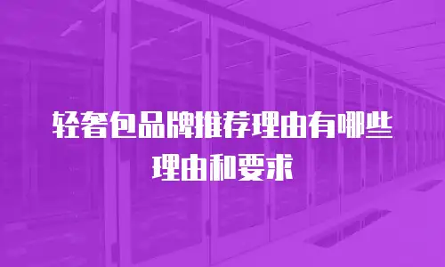 轻奢包品牌推荐理由有哪些理由和要求