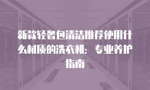 新款轻奢包清洁推荐使用什么材质的洗衣机：专业养护指南