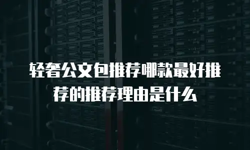 轻奢公文包推荐哪款最好推荐的推荐理由是什么