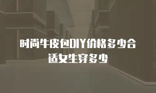时尚牛皮包DIY价格多少合适女生穿多少