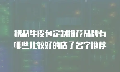 精品牛皮包定制推荐品牌有哪些比较好的店子名字推荐