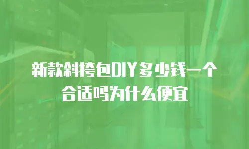 新款斜挎包DIY多少钱一个合适吗为什么便宜