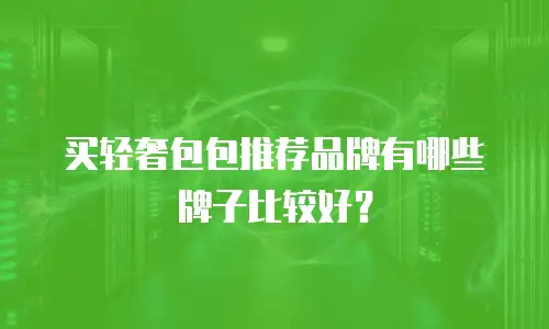 买轻奢包包推荐品牌有哪些牌子比较好？