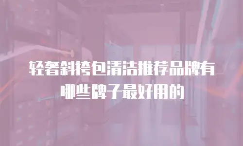 轻奢斜挎包清洁推荐品牌有哪些牌子最好用的