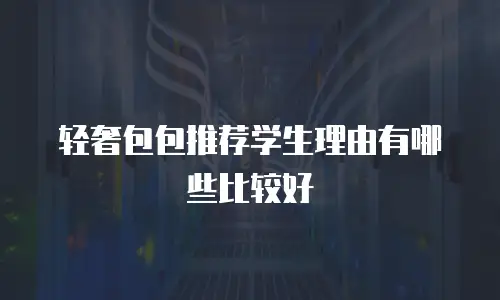 轻奢包包推荐学生理由有哪些比较好