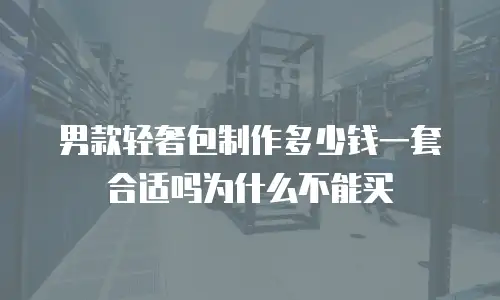男款轻奢包制作多少钱一套合适吗为什么不能买