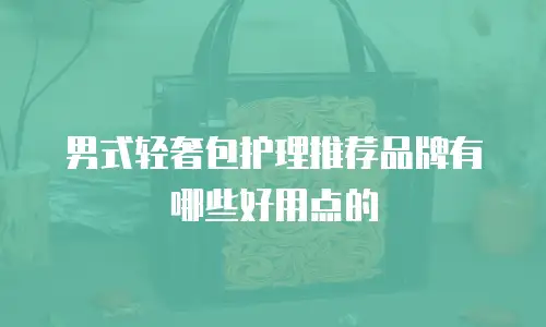 男式轻奢包护理推荐品牌有哪些好用点的