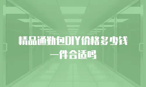 精品通勤包DIY价格多少钱一件合适吗