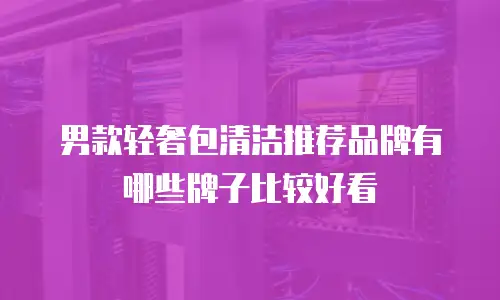 男款轻奢包清洁推荐品牌有哪些牌子比较好看