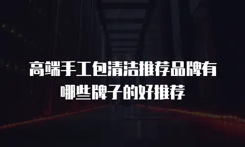 高端手工包清洁推荐品牌有哪些牌子的好推荐