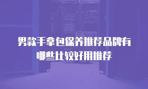 男款手拿包保养推荐品牌有哪些比较好用推荐