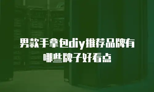 男款手拿包diy推荐品牌有哪些牌子好看点