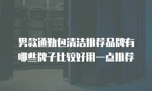 男款通勤包清洁推荐品牌有哪些牌子比较好用一点推荐