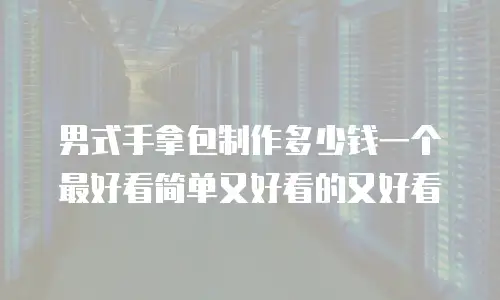 男式手拿包制作多少钱一个最好看简单又好看的又好看