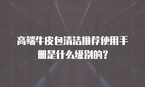 高端牛皮包清洁推荐使用手册是什么级别的？