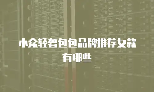 小众轻奢包包品牌推荐女款有哪些