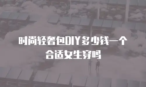 时尚轻奢包DIY多少钱一个合适女生穿吗