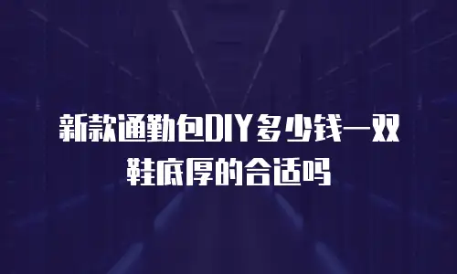 新款通勤包DIY多少钱一双鞋底厚的合适吗