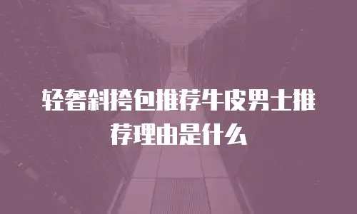 轻奢斜挎包推荐牛皮男士推荐理由是什么