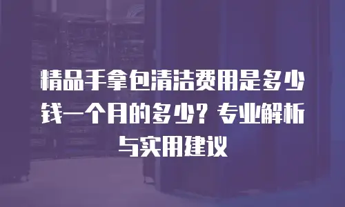 精品手拿包清洁费用是多少钱一个月的多少？专业解析与实用建议