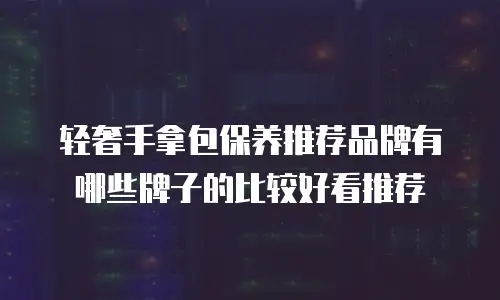 轻奢手拿包保养推荐品牌有哪些牌子的比较好看推荐