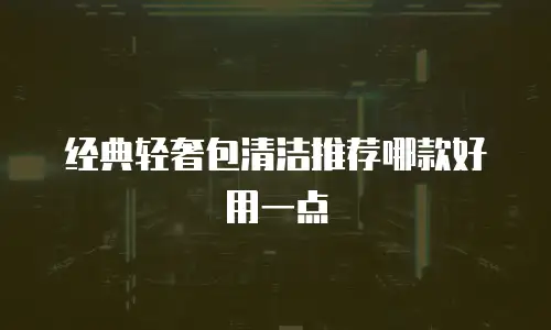 经典轻奢包清洁推荐哪款好用一点
