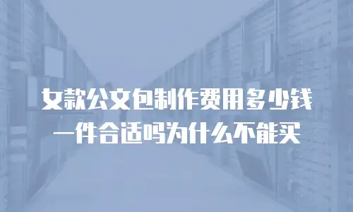 女款公文包制作费用多少钱一件合适吗为什么不能买
