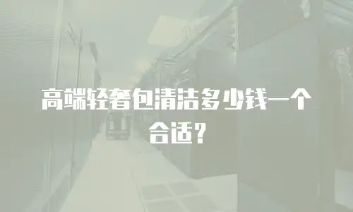 高端轻奢包清洁多少钱一个合适？
