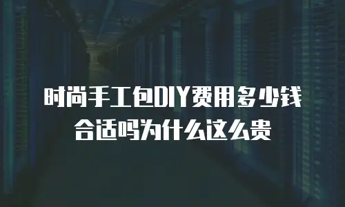 时尚手工包DIY费用多少钱合适吗为什么这么贵