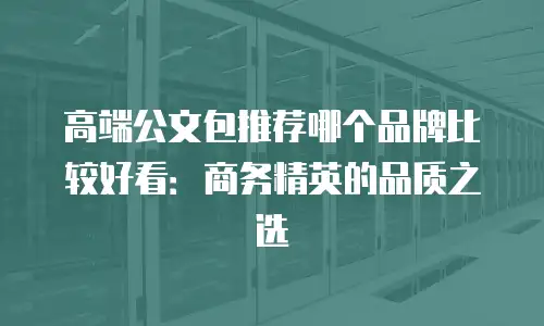 高端公文包推荐哪个品牌比较好看：商务精英的品质之选