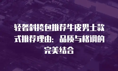轻奢斜挎包推荐牛皮男士款式推荐理由：品质与格调的完美结合