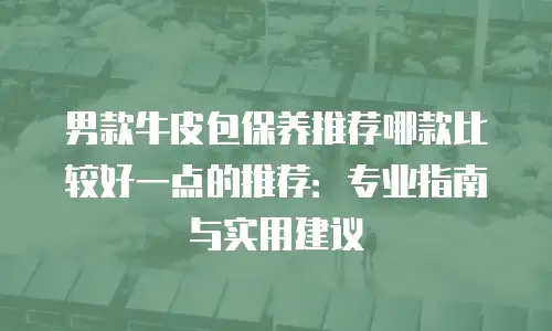 男款牛皮包保养推荐哪款比较好一点的推荐：专业指南与实用建议