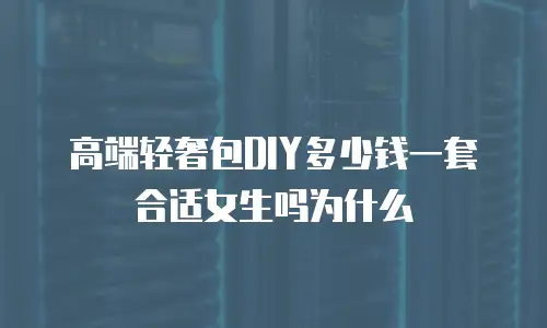 高端轻奢包DIY多少钱一套合适女生吗为什么