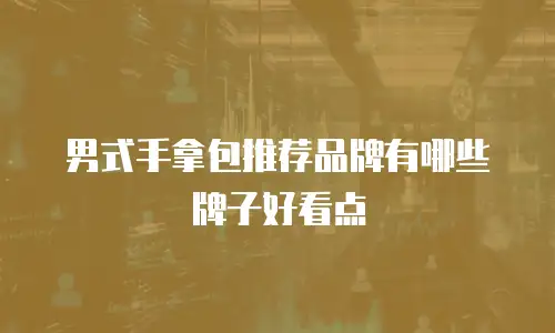 男式手拿包推荐品牌有哪些牌子好看点