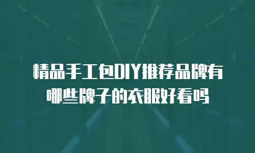 精品手工包DIY推荐品牌有哪些牌子的衣服好看吗