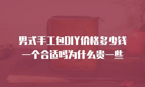 男式手工包DIY价格多少钱一个合适吗为什么贵一些