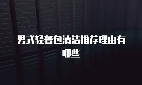 男式轻奢包清洁推荐理由有哪些