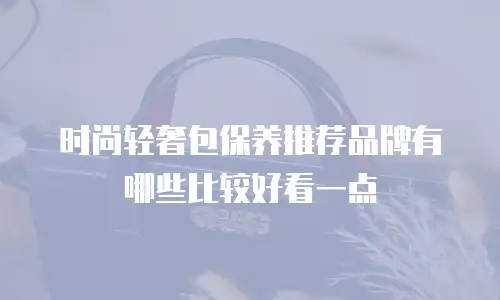 时尚轻奢包保养推荐品牌有哪些比较好看一点