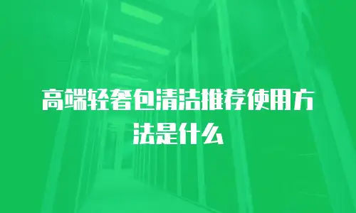 高端轻奢包清洁推荐使用方法是什么